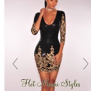Hot Miami Styles Sequin Dress